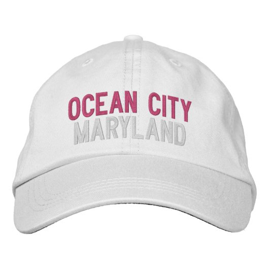 OCEAN CITY MARYLAND EMBROIDERED BASEBALL PET (Voorkant)