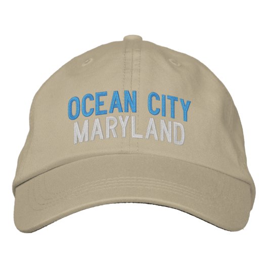 OCEAN CITY MARYLAND EMBROIDERED BASEBALL PET (Voorkant)