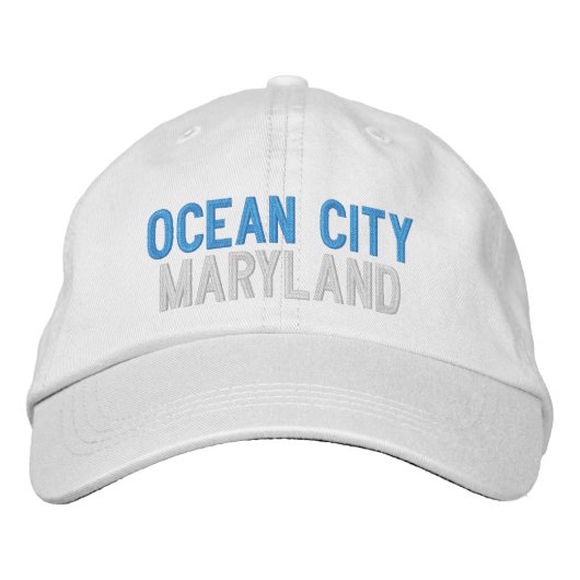 OCEAN CITY MARYLAND EMBROIDERED BASEBALL PET (Voorkant)