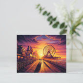 Ocean City, Maryland Gouden uur Briefkaart (Staand voorkant)