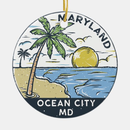 Ocean City Maryland  Keramisch Ornament (Voorkant)