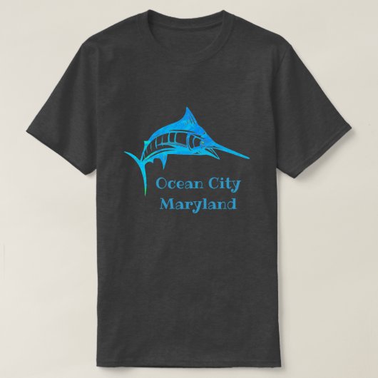 Ocean City Maryland Marlin Fish T-shirt (Design voorkant)