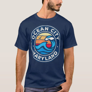 Ocean City Maryland MD  Nautical Waves T-shirt