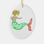 Ocean City, Maryland Mermaid Keramisch Ornament (Rechts)