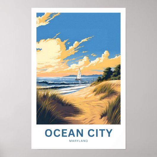 Ocean City Maryland Reisprint Poster (Voorkant)