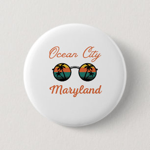 Ocean City Maryland Ronde Button 5,7 Cm