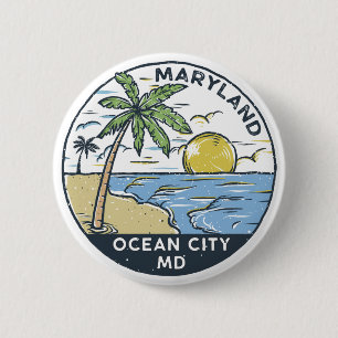 Ocean City Maryland  Ronde Button 5,7 Cm