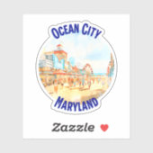 Ocean City, Maryland Sticker (Vel)