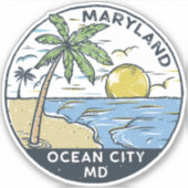 Ocean City Maryland Sticker (Voorkant)