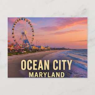 Ocean City Maryland Strand Reis Cadeau Briefkaart