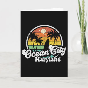 Ocean City Maryland Strandvakantie Retro Surfen S Kaart