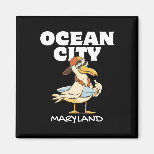 Ocean City Maryland Surf Vakantie Zonsondergang Su Magneet