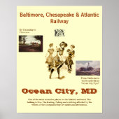 Ocean City Maryland, Vintage-Poster Poster (Voorkant)