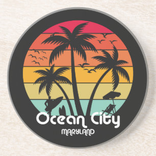 Ocean City, Maryland Zandsteen Onderzetter