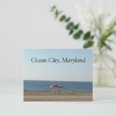 Ocean City MD Beach Briefkaart (Staand voorkant)