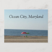 Ocean City MD Beach Briefkaart (Voorkant)