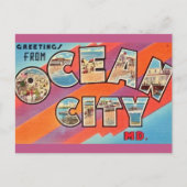 Ocean City MD Groet Briefkaart (Voorkant)