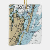 Ocean City MD Nautical Chart Keramisch Ornament (Rechts)