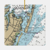 Ocean City MD Nautical Chart Keramisch Ornament (Achterkant)