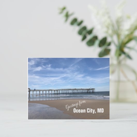Ocean City, MD Pier Briefkaart (Staand voorkant)