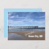 Ocean City, MD Pier Briefkaart (Voorkant / Achterkant)