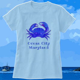Ocean City MD Radiant Blue Crab T-shirt