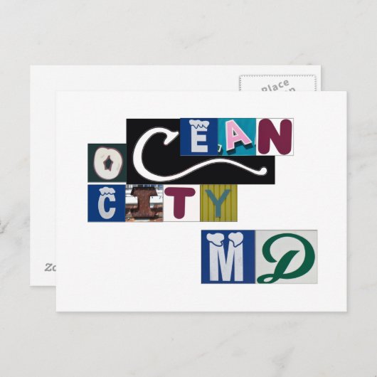 Ocean City MD Signs Briefkaart (Voorkant / Achterkant)