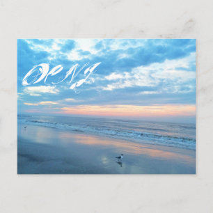 Ocean City New Jersey Ansichtkaart-Zonsopgang Refl Briefkaart