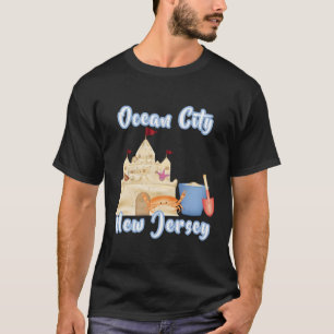 Ocean City New Jersey Beach Crab Sand Castle T-shirt