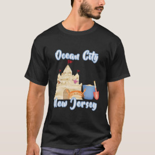 Ocean City New Jersey Beach Crab Sand Castle T-shirt
