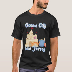 Ocean City New Jersey Beach Crab Sand Castle T-shirt