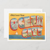 Ocean City, New Jersey Big Letters Briefkaart (Voorkant / Achterkant)