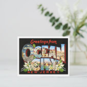 Ocean City, New Jersey Big Letters Briefkaart (Staand voorkant)