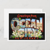 Ocean City, New Jersey Big Letters Briefkaart (Voorkant / Achterkant)