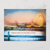 Ocean City, New Jersey Boardwalk bij Sunset Briefkaart (Voorkant)