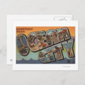 Ocean City, New Jersey - Large Letter Scenes Briefkaart (Voorkant / Achterkant)