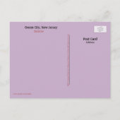 Ocean City, New Jersey Pastel Sunrise Briefkaart (Achterkant)