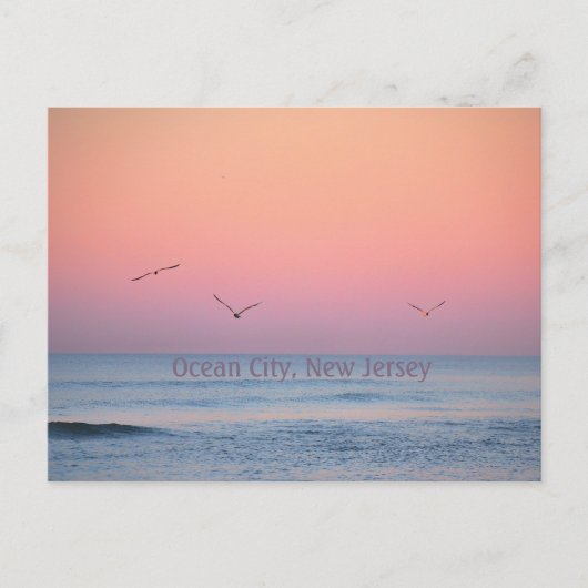 Ocean City, New Jersey Pastel Sunrise Briefkaart (Voorkant)
