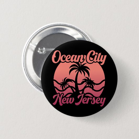 Ocean City, New Jersey Ronde Button 5,7 Cm (Voorkant /achterkant)