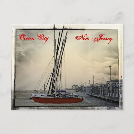 Ocean City New Jersey - Sail Away Briefkaart (Voorkant)