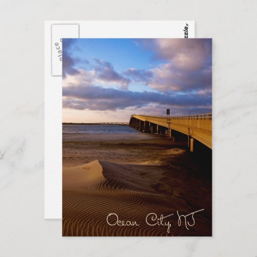 Ocean City New Jersey Sunset on Bridge Briefkaart (Voorkant / Achterkant)