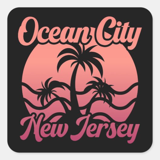 Ocean City, New Jersey Vierkante Sticker (Voorkant)