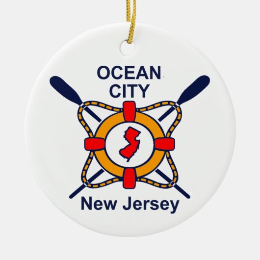 Ocean City NJ Keramisch Ornament (Voorkant)