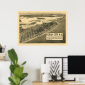 Ocean City, NJ Panoramic Map - 1903 Poster (Thuiskantoor)