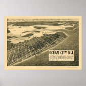 Ocean City, NJ Panoramic Map - 1903 Poster (Voorkant)