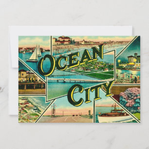 Ocean City NJ Scenes Big 5x7 Postkaart Bedankkaart