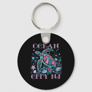 Ocean City Nj Schildpad Liefhebber Kleurrijke Stra Sleutelhanger