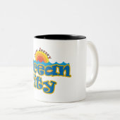 Ocean City NJ Tweekleurige Koffiemok (Voorkant rechts)