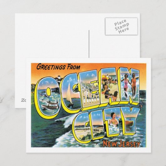 Ocean City NJ United States City Briefkaart (Voorkant / Achterkant)