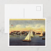 Ocean City NJ Yacht Lagoon 1950s Briefkaart (Voorkant / Achterkant)